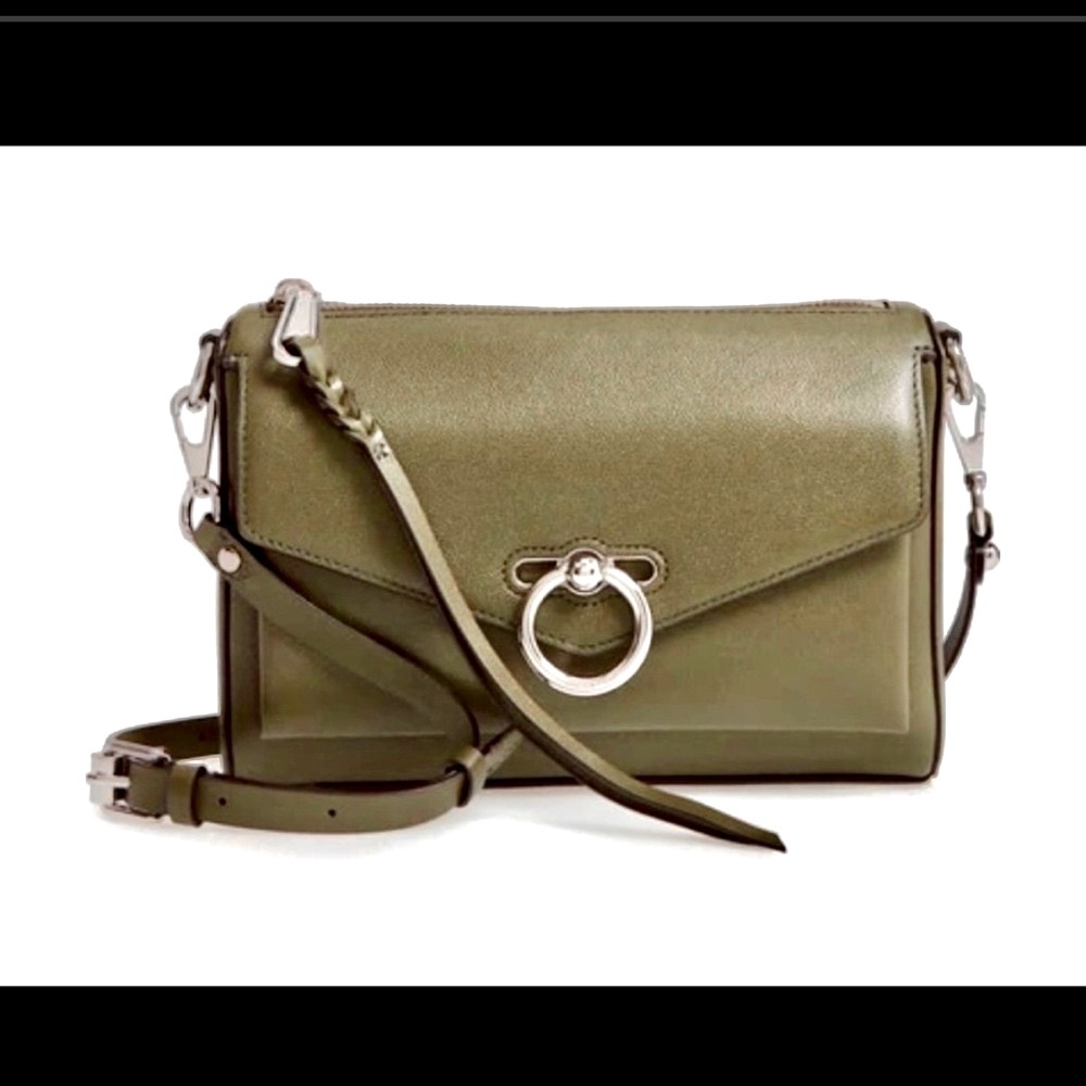 NWT🔥REBECCA MINKOFF Jean Mac Convertible Crossbody Bag - Green In Hunter